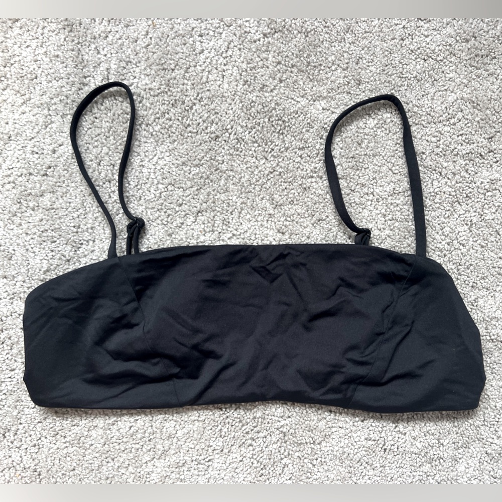 Cute black swimsuit bandeau style top, worn a few times